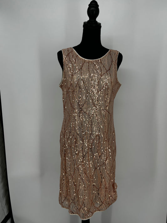 Women’s Gold Sleeveless Sequin Dress size no