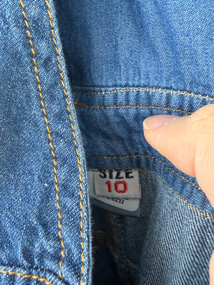 Women’s Blue Denim Overalls – Size 10