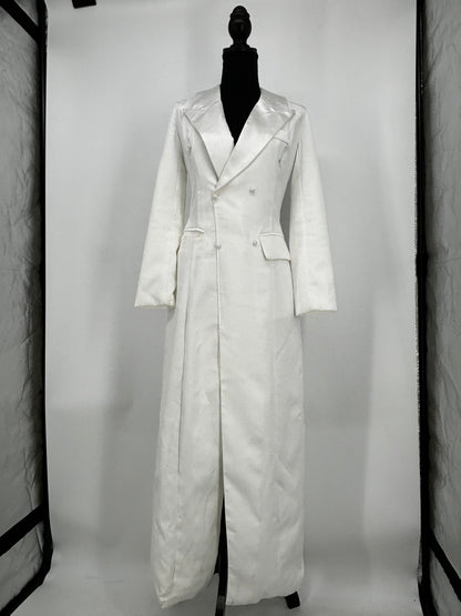 Women’s White Workwear Boiler Suit with Collar size no