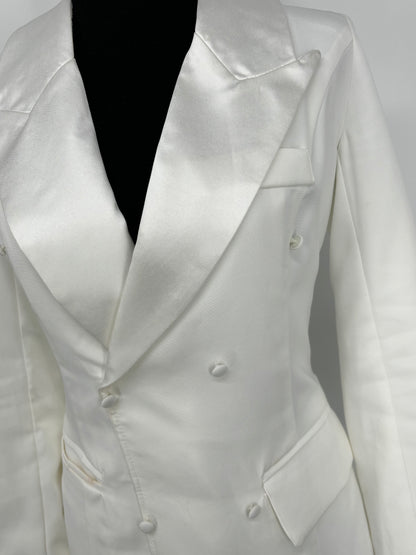 Women’s White Workwear Boiler Suit with Collar size no