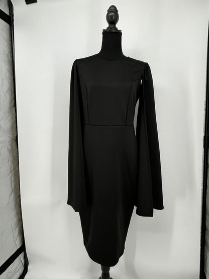 Women’s Black Long Sleeve Crew Neck Top size l