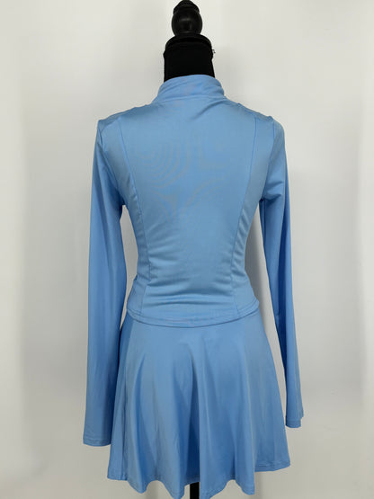 Women’s Light Blue Romper with Puffy Skirt Hem size m