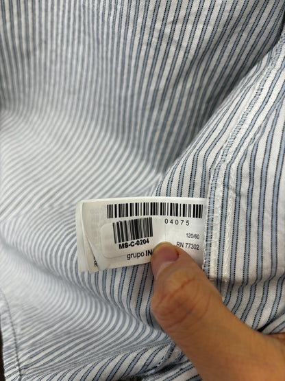 Zara Women’s White Checkered Cropped Shirt size6/7