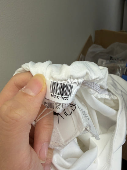 Women’s White Lace Hollow-Out Top – Size S