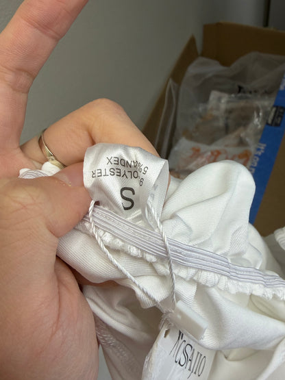 Women’s White Lace Hollow-Out Top – Size S