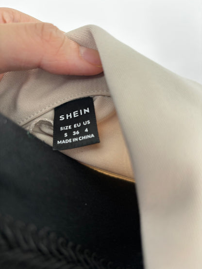 Women’s Cream Textured Tweed Suit Jacket size s