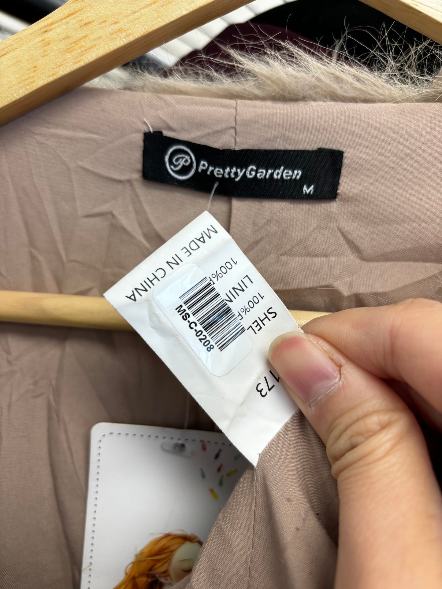 Women’s Light Brown Faux Fur Jacket size m