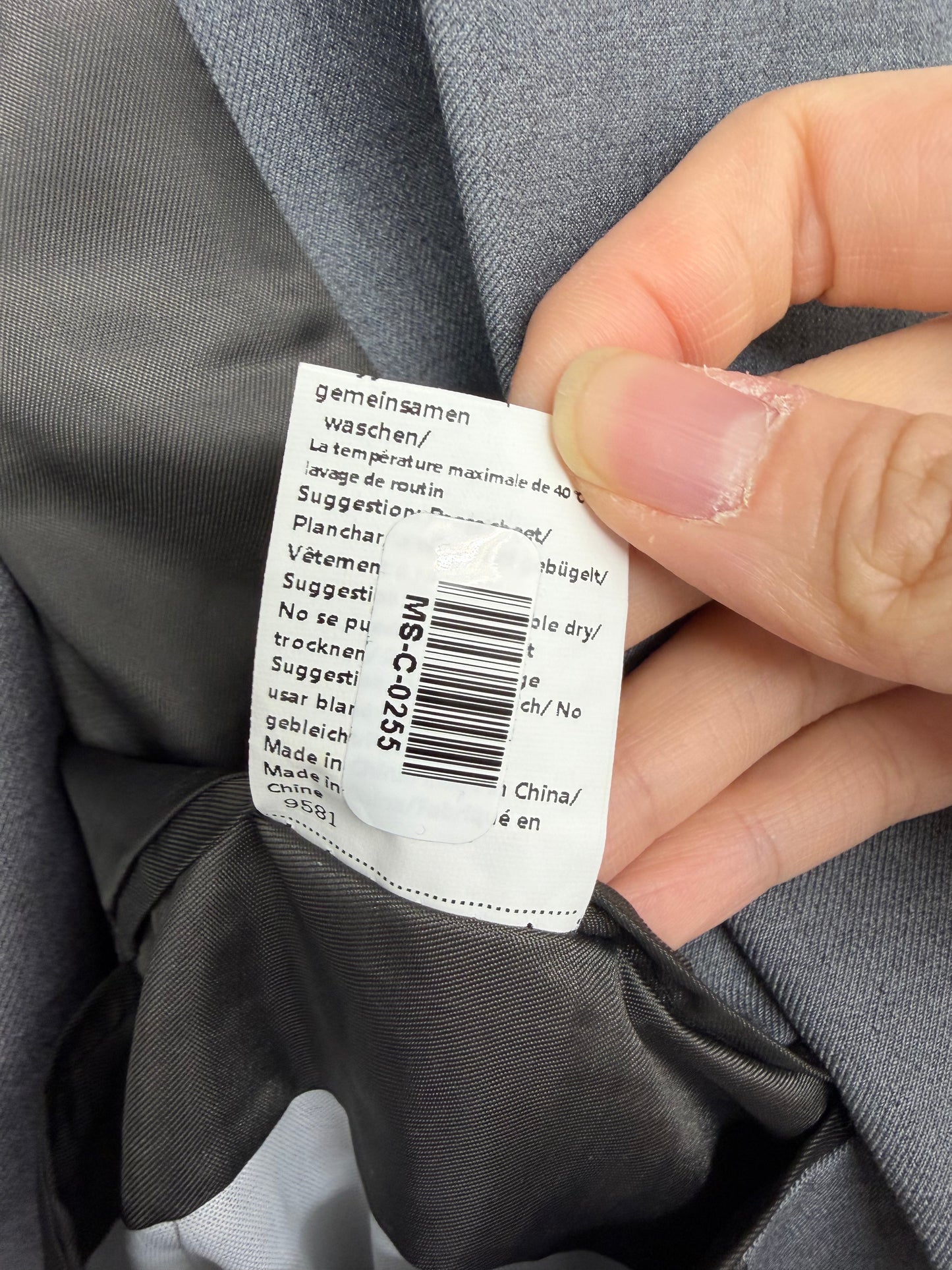 COOFANDY Men’s Gray Suit Set (Blazer & Pants) – Size 42