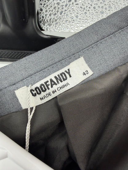 COOFANDY Men’s Gray Suit Set (Blazer & Pants) – Size 42