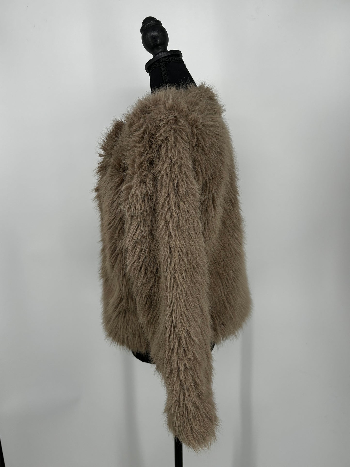 Women’s Light Brown Faux Fur Jacket size m