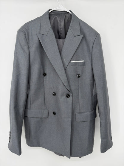 COOFANDY Men’s Gray Suit Set (Blazer & Pants) – Size 42