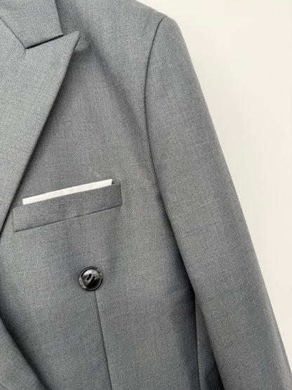 COOFANDY Men’s Gray Suit Set (Blazer & Pants) – Size 42