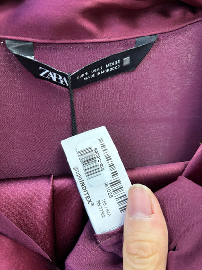 Women’s Burgundy Silk Blouse size s