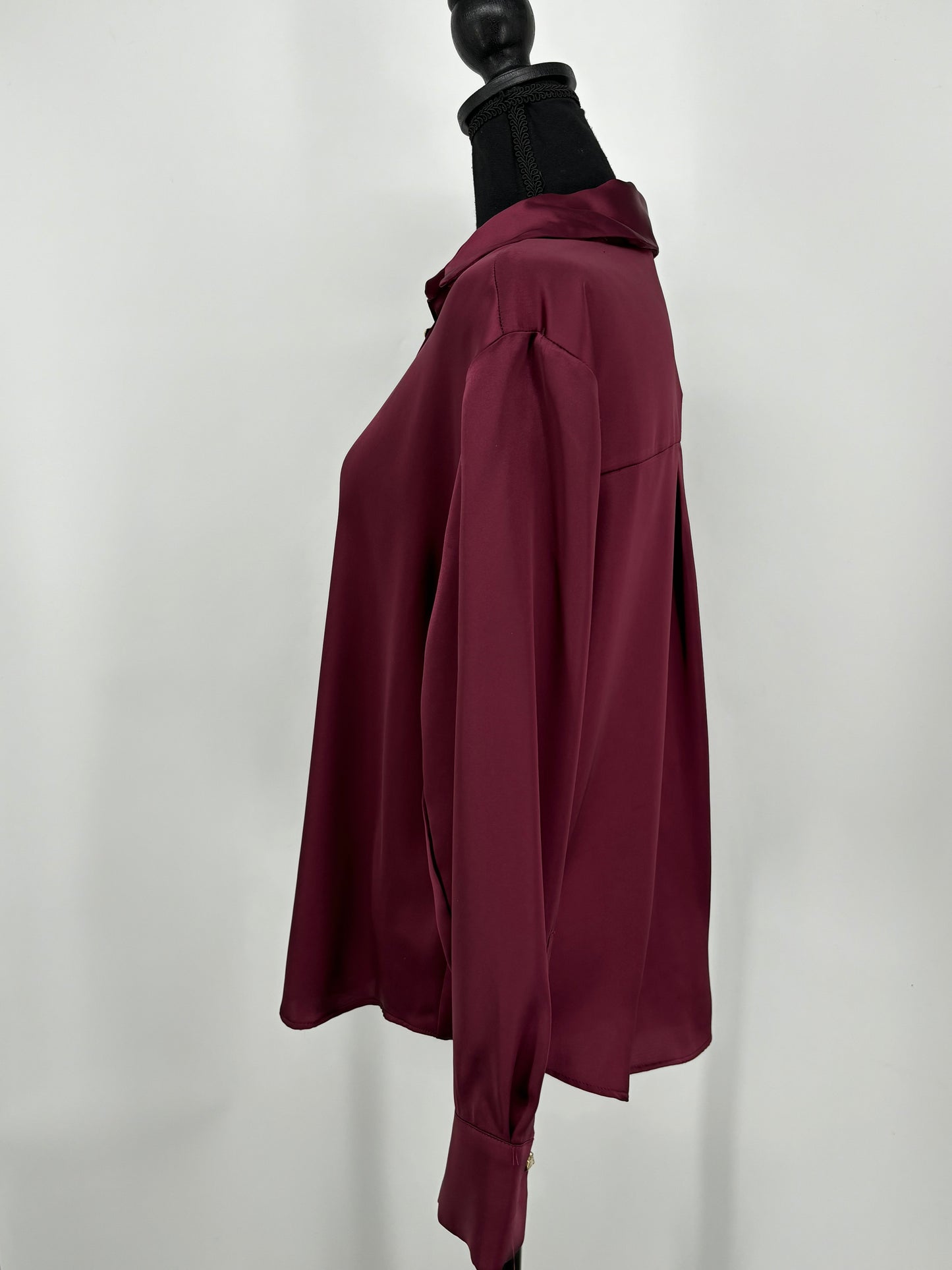 Women’s Burgundy Silk Blouse size s