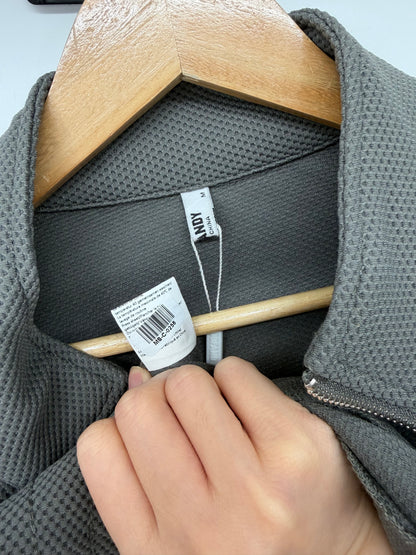 Men’s Dark Gray Stand Collar Sports Jacket size m