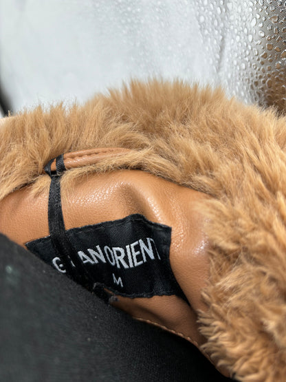 Women’s Brown Long Faux Fur Coat size m