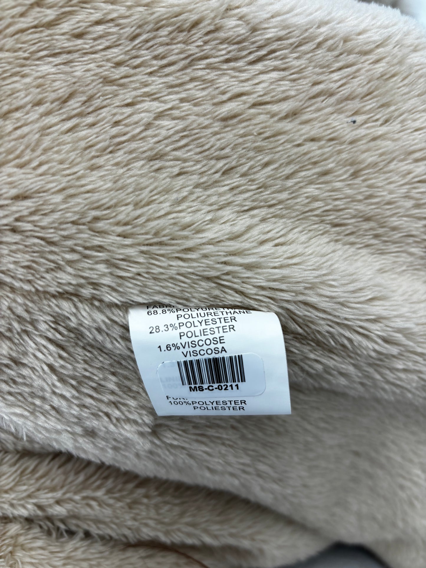 Women’s Off-White Faux Fur Coat size s