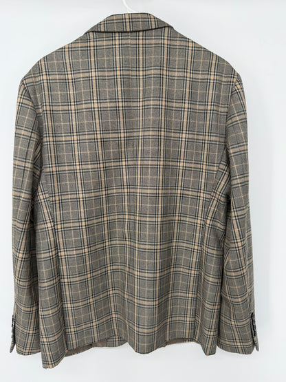 Men’s Light Gray Plaid Blazer size m