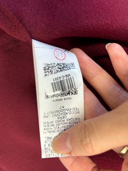 Women’s Red Wool Blend Short Coat size m