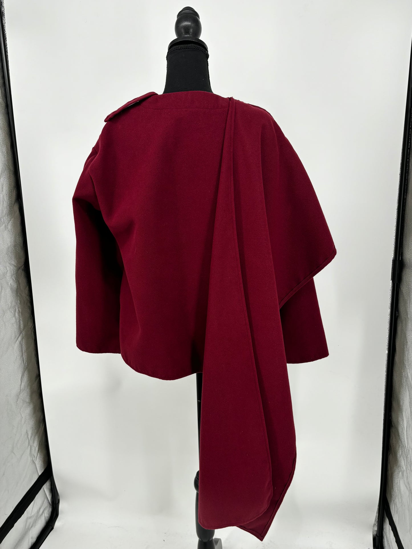 Women’s Red Wool Blend Short Coat size m