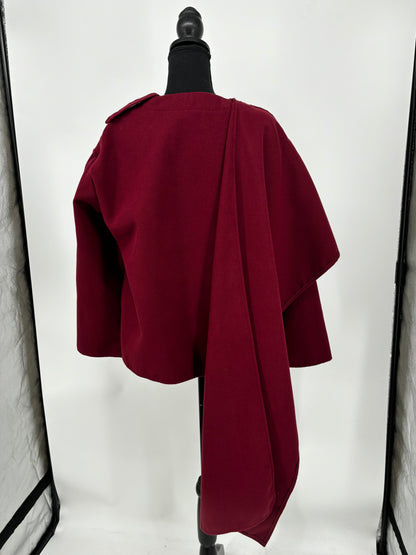 Women’s Red Wool Blend Short Coat size m