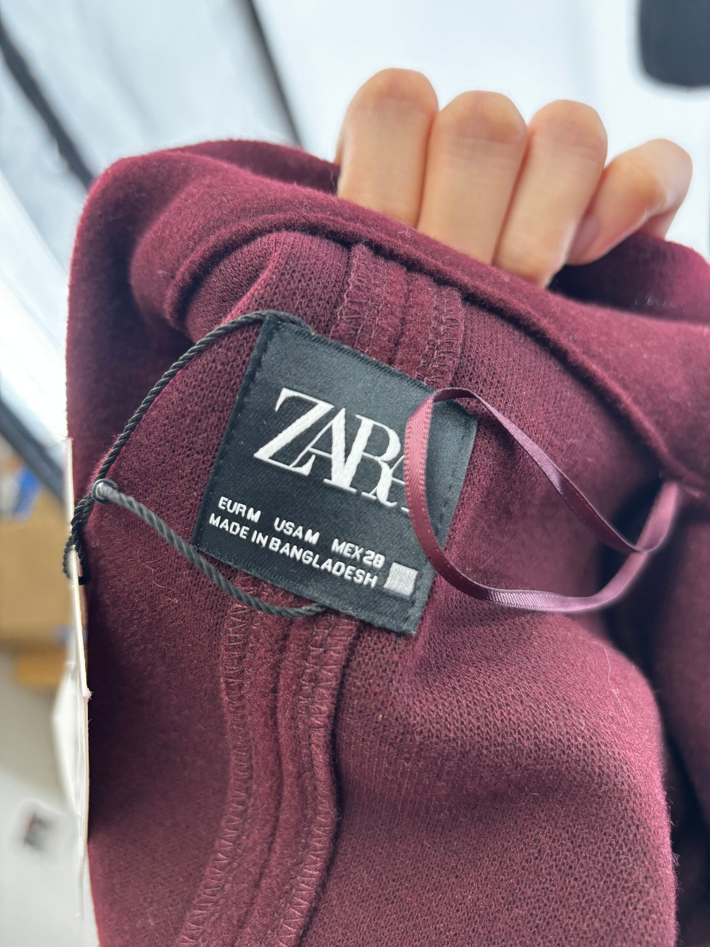 Women’s Burgundy Long Wool Coat size m