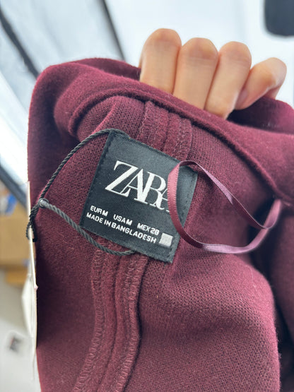 Women’s Burgundy Long Wool Coat size m