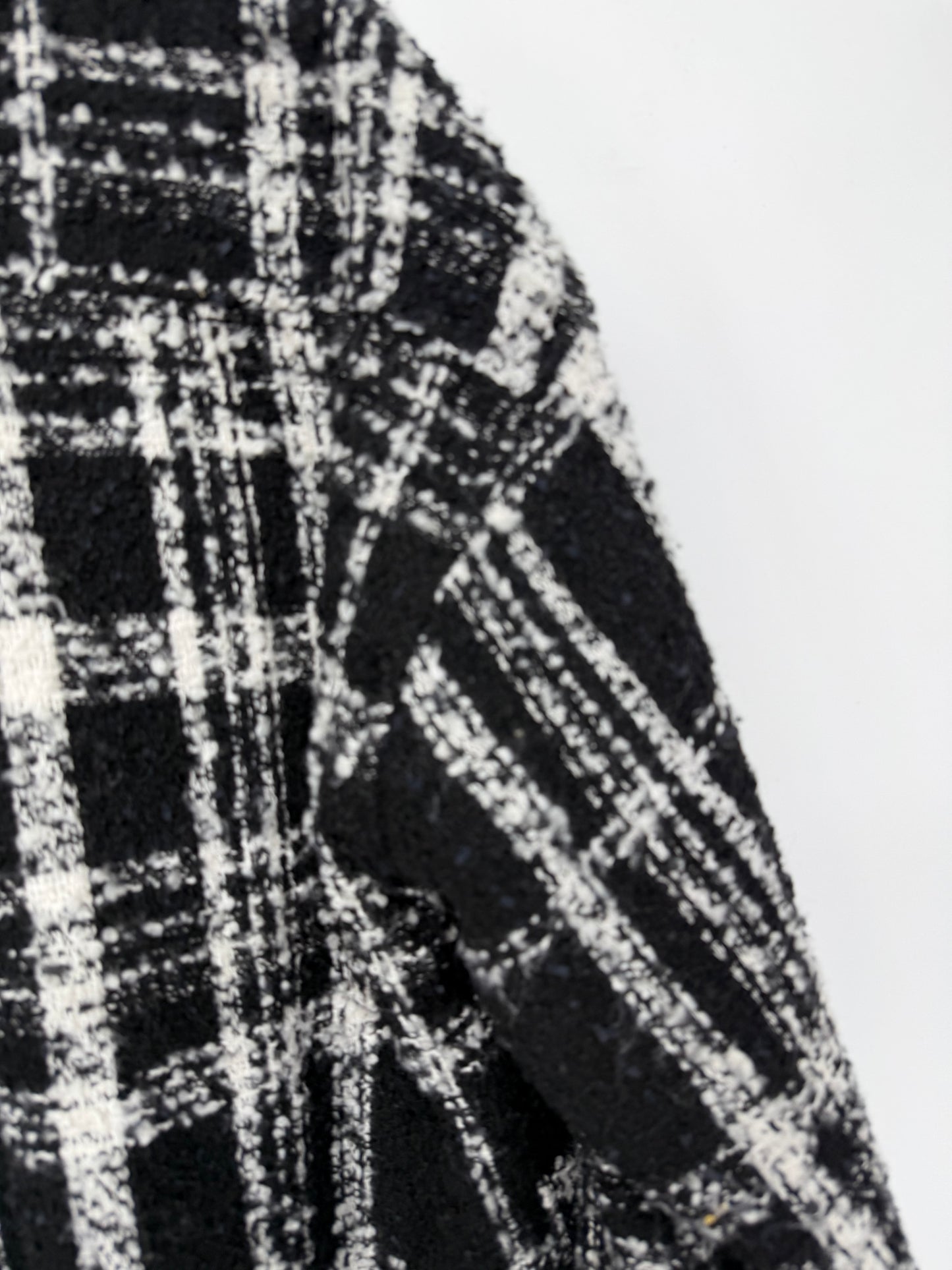 Men’s Black and White Plaid Jacket size s