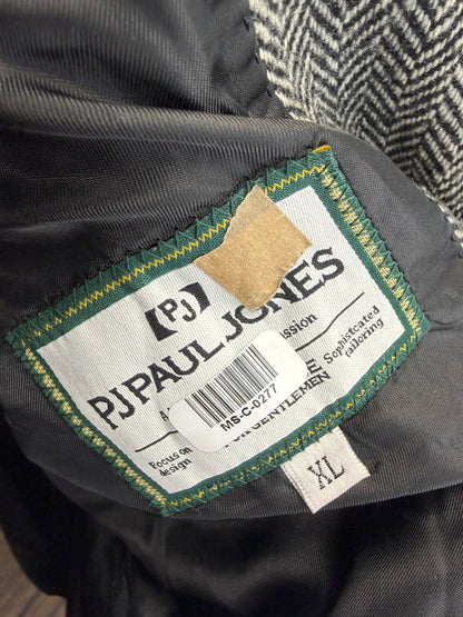 Men’s Gray and Black Herringbone Business Blazer size xl