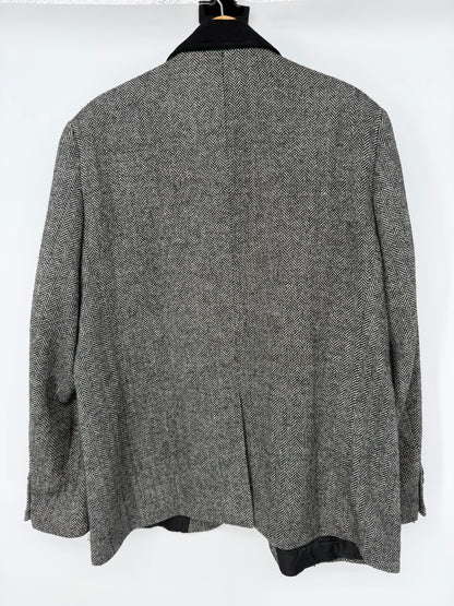 Men’s Gray and Black Herringbone Business Blazer size xl
