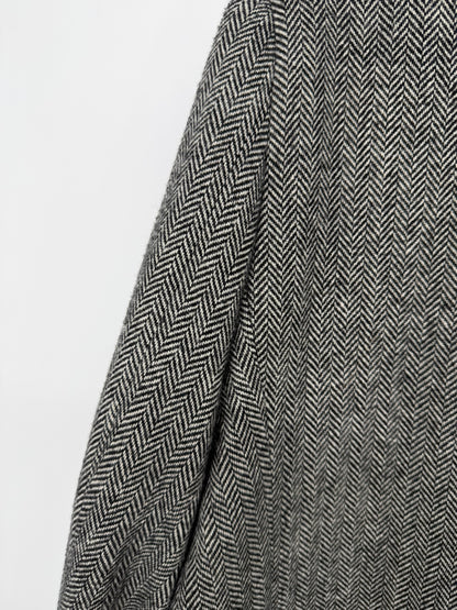 Men’s Gray and Black Herringbone Business Blazer size xl