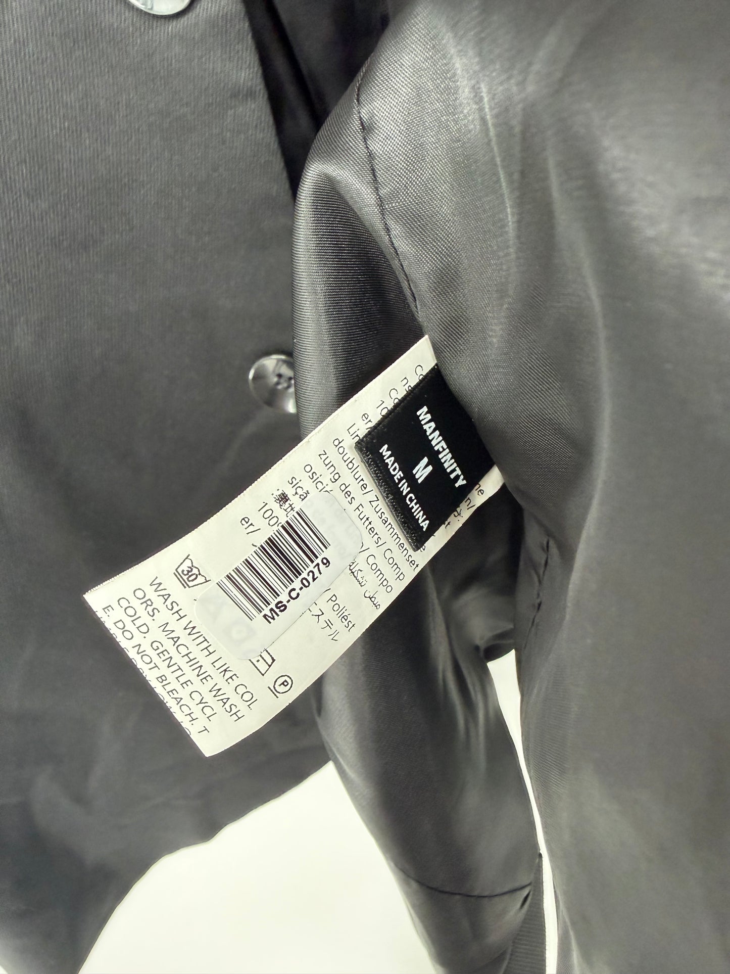 Men’s Black Contrast Lapel Blazer size m