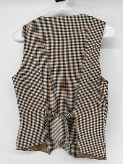 Brown Plaid Vest – Size M