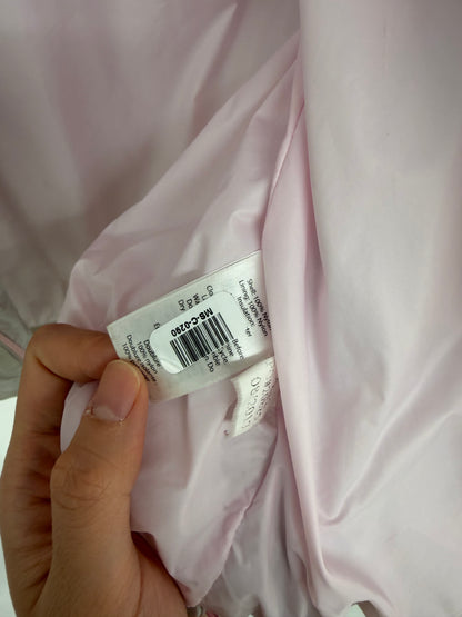 Women's Light Grey Short Down Jacket – Vintage Washed Look