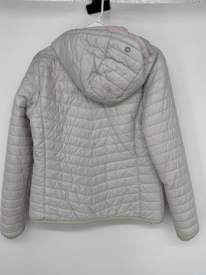 Women's Light Grey Short Down Jacket – Vintage Washed Look