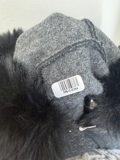 Women's Black Faux Fur Collar Shawl