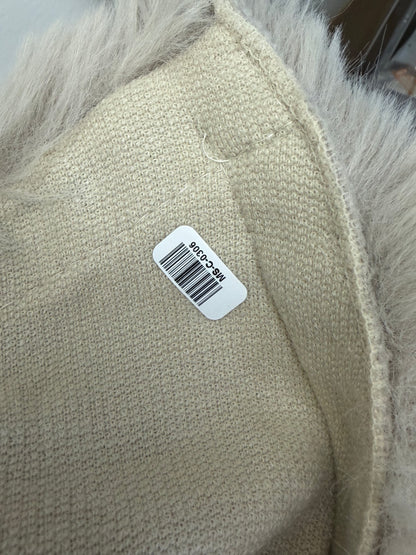 Women's Cream Faux Fur Collar Wrap
