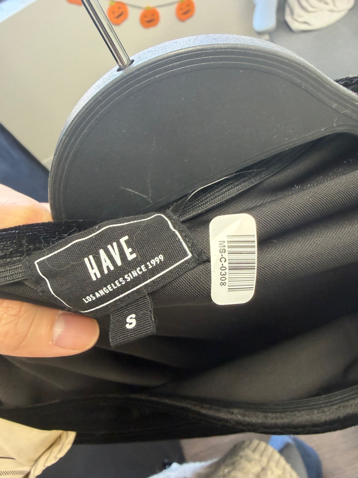 HAVE Black Velvet Skirt – Size S