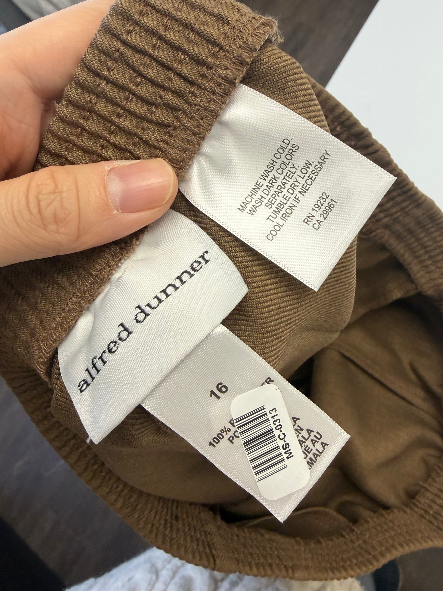 Alfred Dunner Women's Brown Pants – Size 16