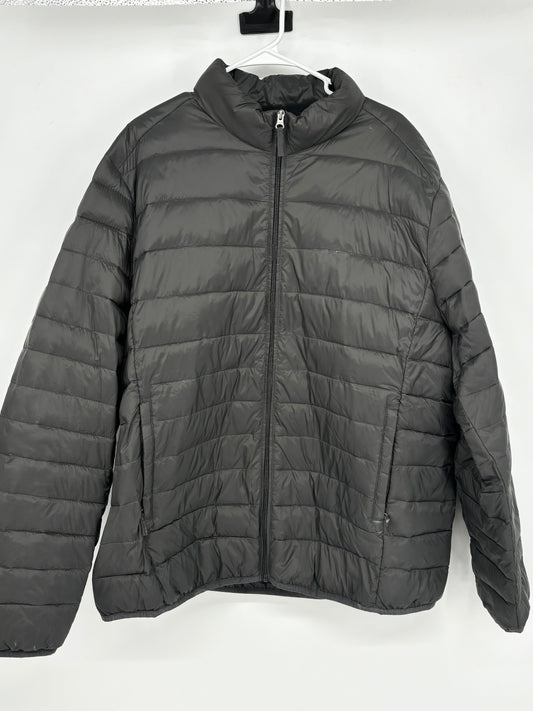 Men’s Black Stand Collar Puffer Jacket size no