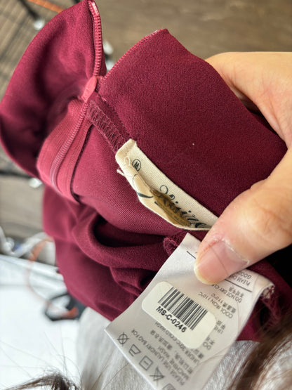 Women’s Burgundy Cape Bodycon Dress size m