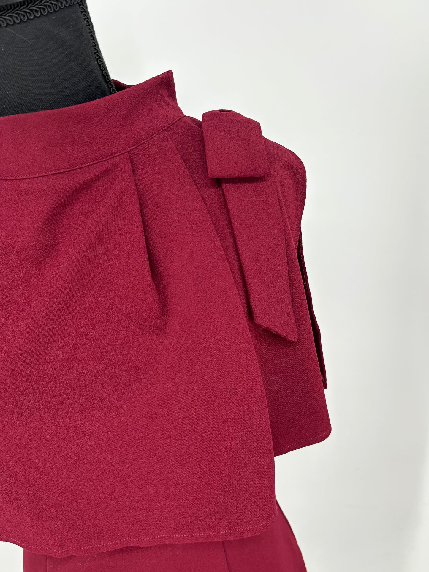 Women’s Burgundy Cape Bodycon Dress size m