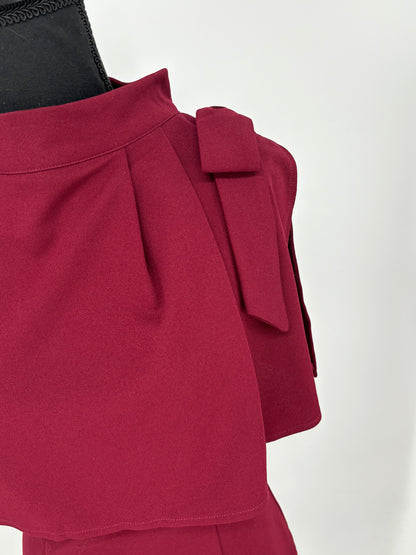 Women’s Burgundy Cape Bodycon Dress size m