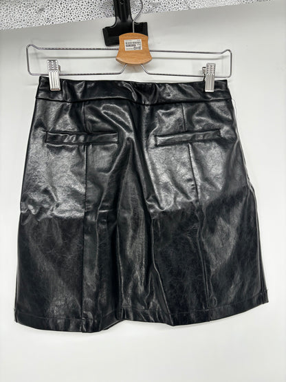 Kate Kasin Women's Black Patent Leather Mini Skirt – Size S