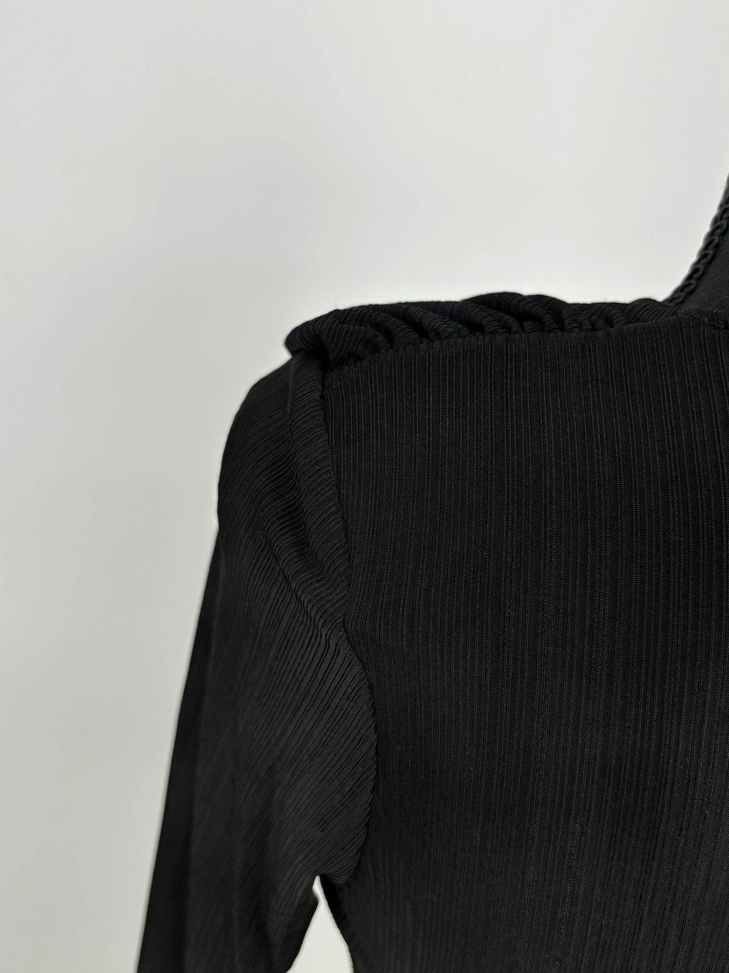 Women's Black Slim Fit Top – 3/4 Sleeves, Size S