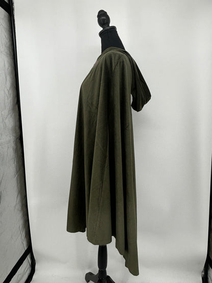 Dark Green Velvet Hooded Cape
