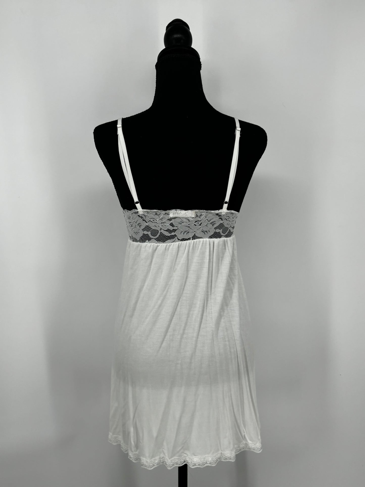 Women's White Lace Cami Nightgown – Size M