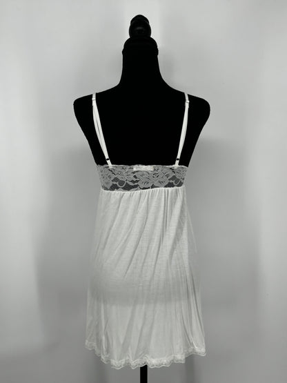 Women's White Lace Cami Nightgown – Size M
