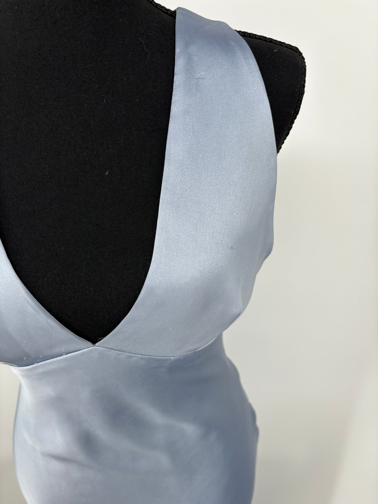 ZARA Women's Blue Silk Cami Maxi Dress – Size S