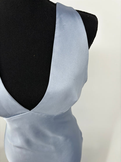 ZARA Women's Blue Silk Cami Maxi Dress – Size S